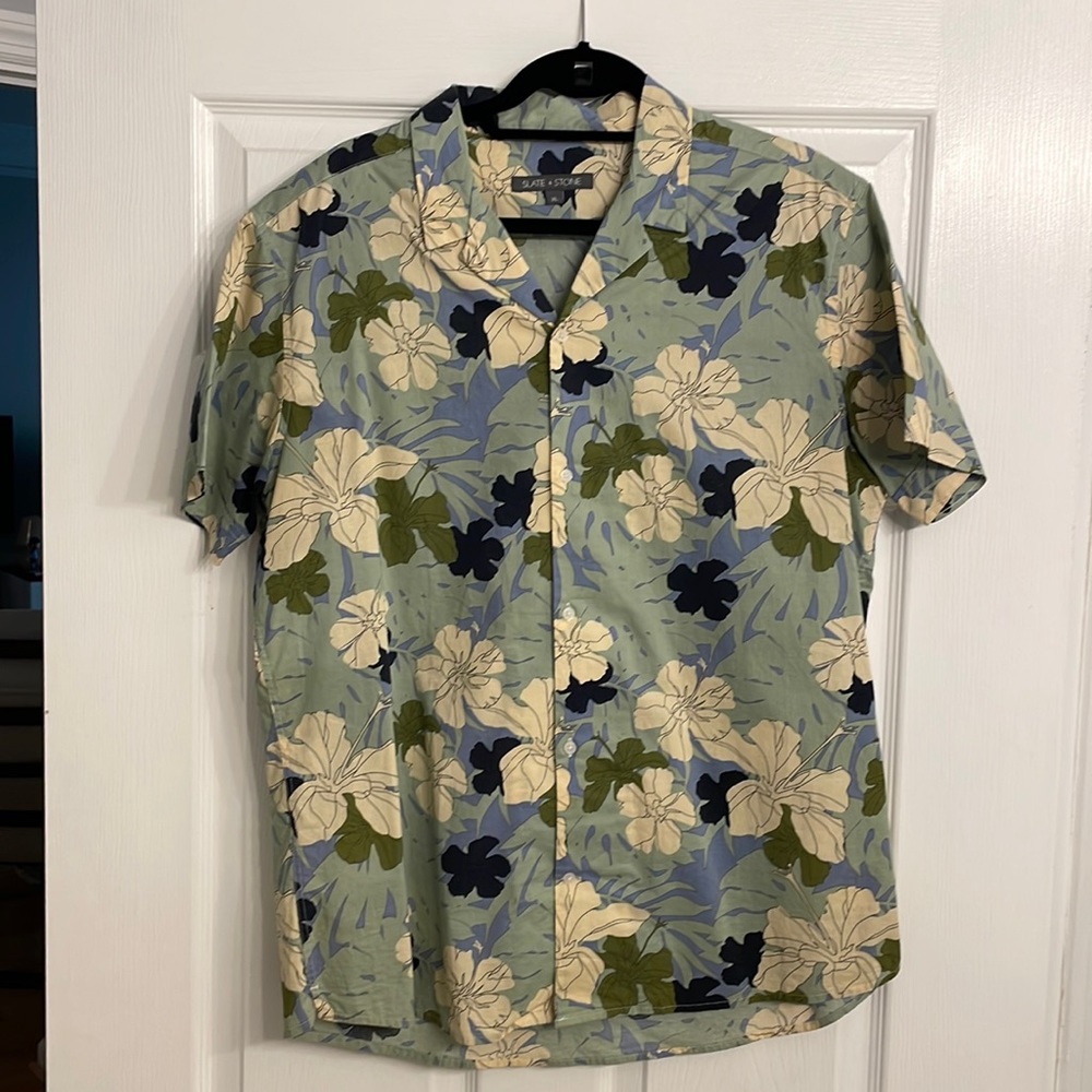 Slate and stone Hawaiian shirt